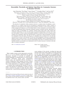 Detectability Thresholds and Optimal Algorithms for Community Structure in Dynamic Networks