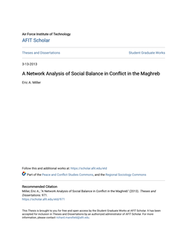 A Network Analysis of Social Balance in Conflict in the Maghreb