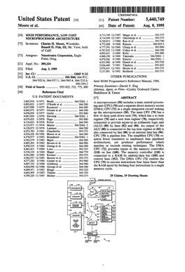 United States Patent (19) 11 Patent Number: 5,440,749 Moore Et Al