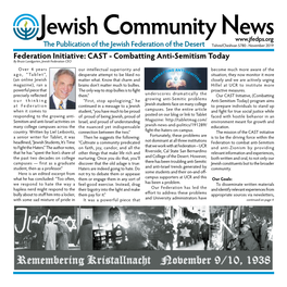 Combatting Anti-Semitism Today by Bruce Landgarten, Jewish Federation CEO