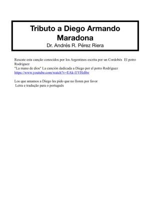 Tributo a Diego Armando Maradona Dr