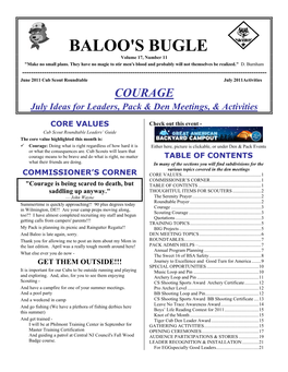BALOO's BUGLE Volume 17, Number 11 "Make No Small Plans