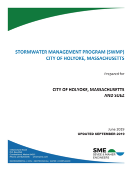 Stormwater Management Program (Swmp) City of Holyoke, Massachusetts
