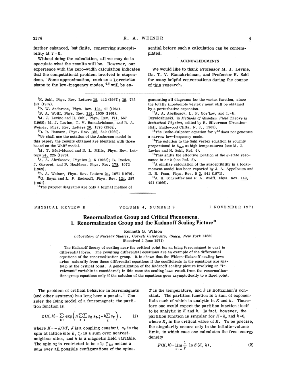 Renormalization Group and Critical Phenomena