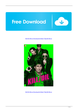 Kill Dil Movie Download in Hindi 720P Hd Movie