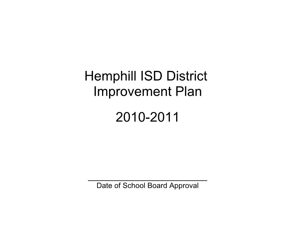 Blank District Improvement Plan s1