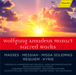 Wolfgang Amadeus Mozart Sacred Works
