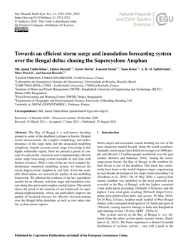 Towards an Efficient Storm Surge and Inundation Forecasting System Over