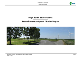 Projet Éolien De Sud-Osartis Résumé Non Technique De L'étude D'impact