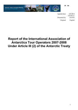 Of the Antarctic Treaty