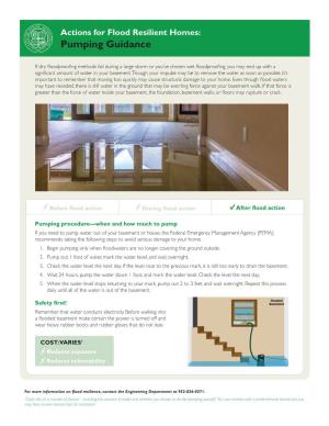 Actions for Flood Resilient Homes: Pumping Guidance