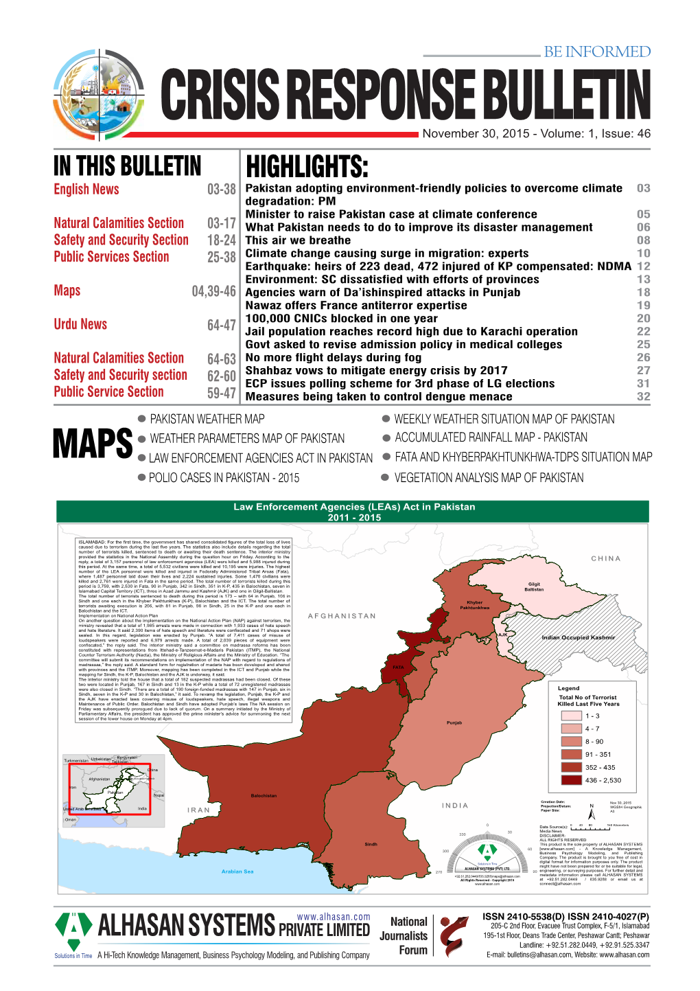 Crisis Response Bulletin Page 1-16