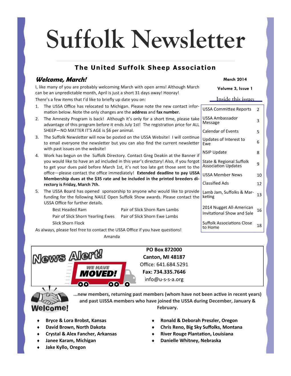 Suffolk Newsletter