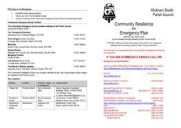 Community Resilience Emergency Plan