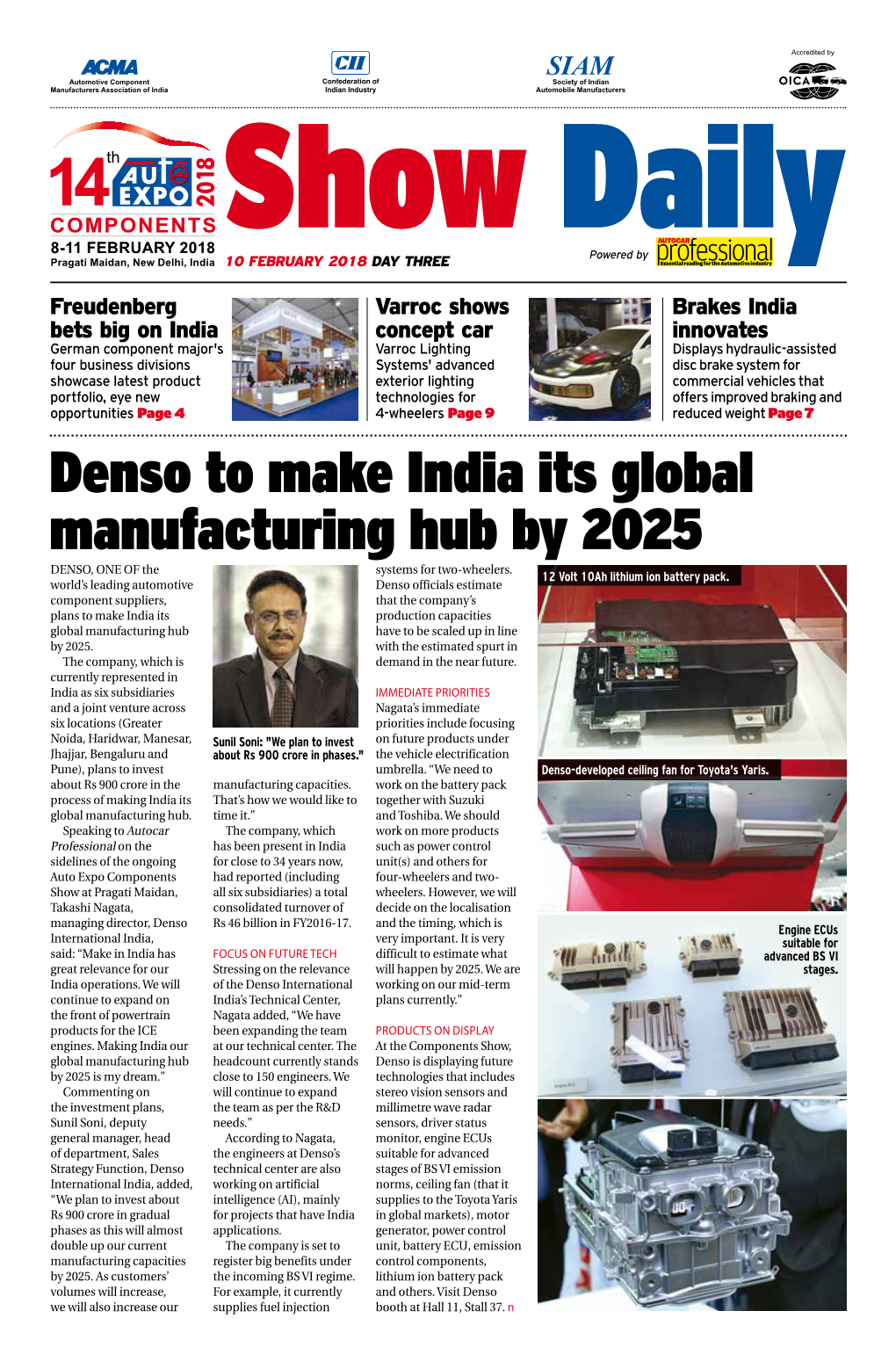 Denso to Make India Its Global Manufacturing Hub by 2025 DENSO, ONE of the Systems for Two-Wheelers