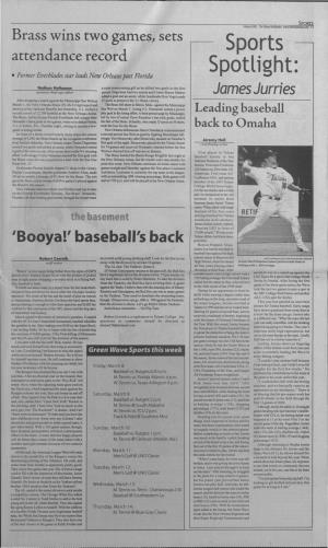 'Booya!' Baseball's Back Priorities
