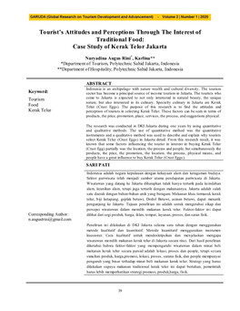 Case Study of Kerak Telor Jakarta