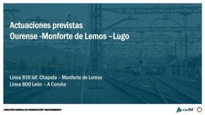 Actuaciones Previstas Ourense -Monforte De Lemos –Lugo