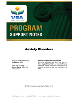 Anxiety Disorders