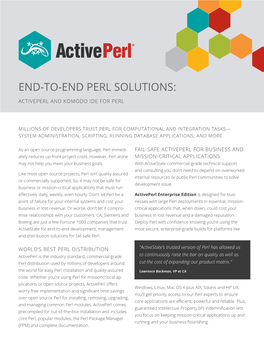 End-To-End Perl Solutions