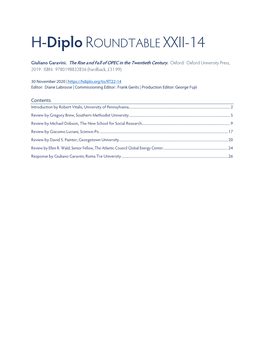 H-Diplo ROUNDTABLE XXII-14