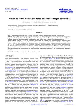 Influence of the Yarkovsky Force on Jupiter Trojan Asteroids