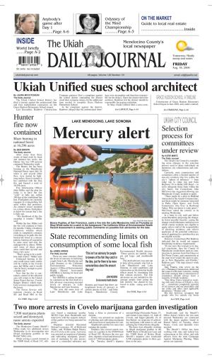 Ukiah Unified Sues School Architect