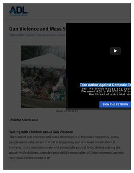Gun Violence and Mass Shootings Is in the News Frequently