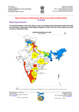 Special Advisory for Brahmapu Meteorological Situation For