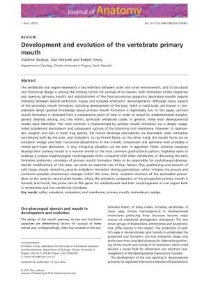 Development and Evolution of the Vertebrate Primary Mouth