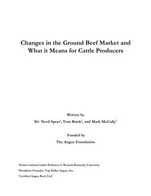 Changes in the Ground Beef Market and What It Means for Cattle Producers