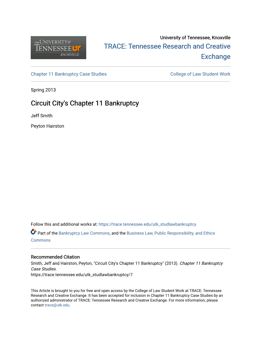 Circuit City's Chapter 11 Bankruptcy