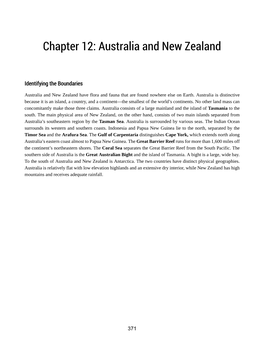 Chapter 12: Australia and New Zealand
