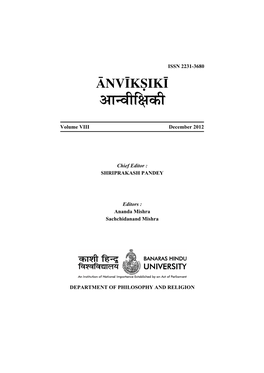 Anvikshiki Volume VIII