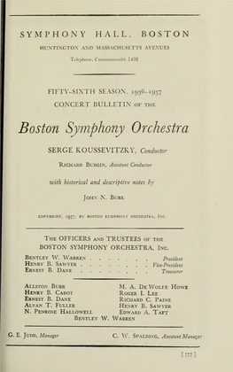 Boston Symphony Orchestra Concert Programs, Season 56,1936-1937