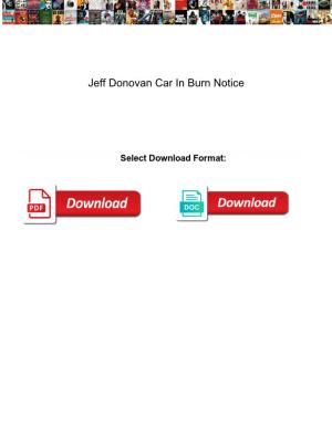 Jeff Donovan Car in Burn Notice