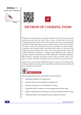 4 Method of Cooking Food