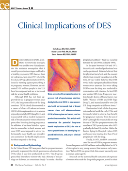 Clinical Implications of DES