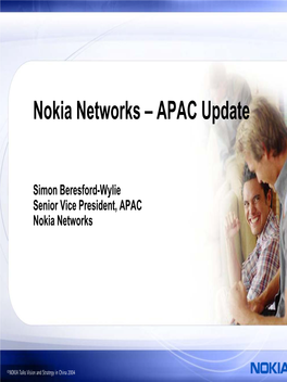 Nokia Networks – APAC Update