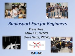 Radiosport Fun for Beginners