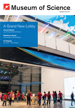 A Grand New Lobby Annual Report 2016 Honor Roll of Donors