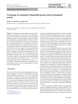 Cosmology in Symmetric Teleparallel Gravity and Its Dynamical System