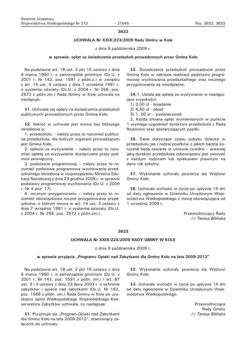 Na Podstawie Art. 18 Ust. 2 Pkt 15 Ustawy Z Dnia 8 Marca 1990 R. O Samorządzie Gminnym