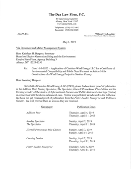 The Dax Law Firm, P.C. 54 State Street, Suite 805 Albany, New York 12207 Telephone: (518) 432-1002 Facsimile: (518) 432-1028