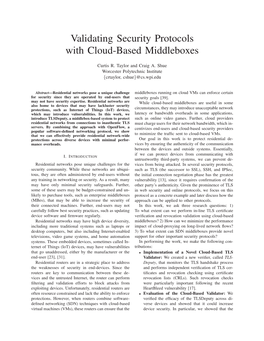 Validating Security Protocols with Cloud-Based Middleboxes