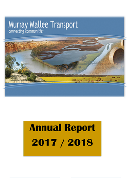 Murray Mallee Community Transport Scheme Regional Coordinator Annual Report 2017 - 2018