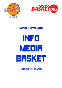 Lundi 4 Avril 2011 Saison 2010-2011