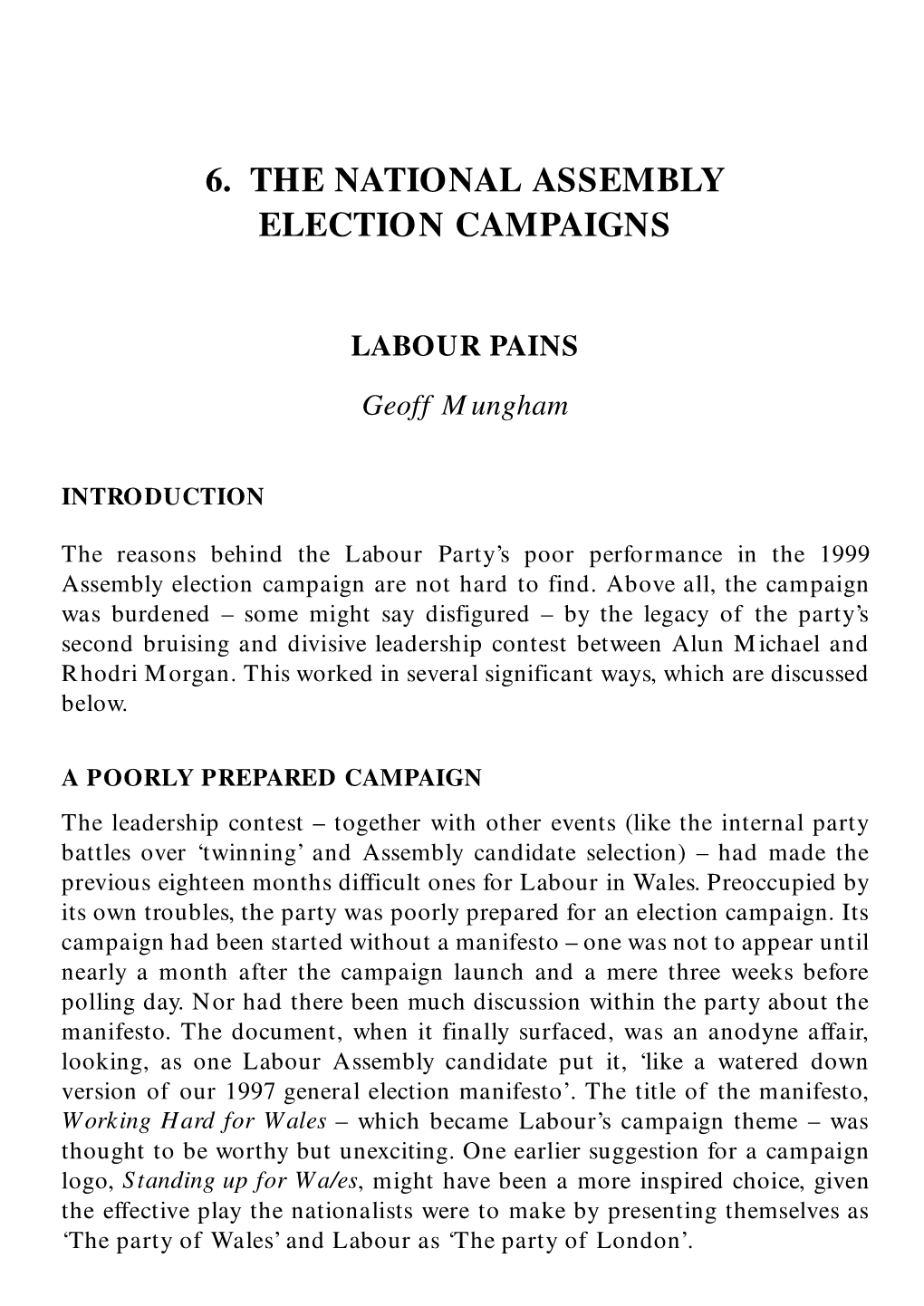 Labour Pains