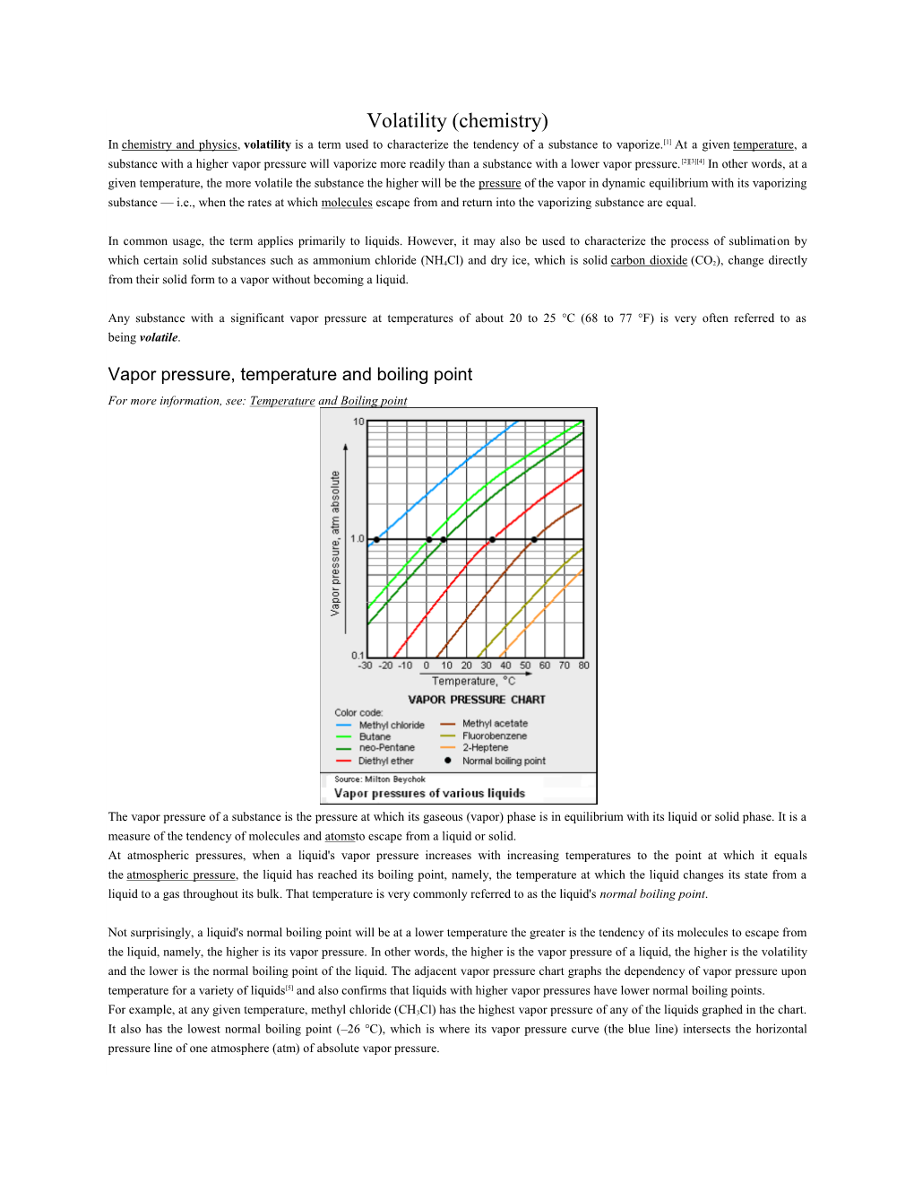 Volatility (Chemistry)