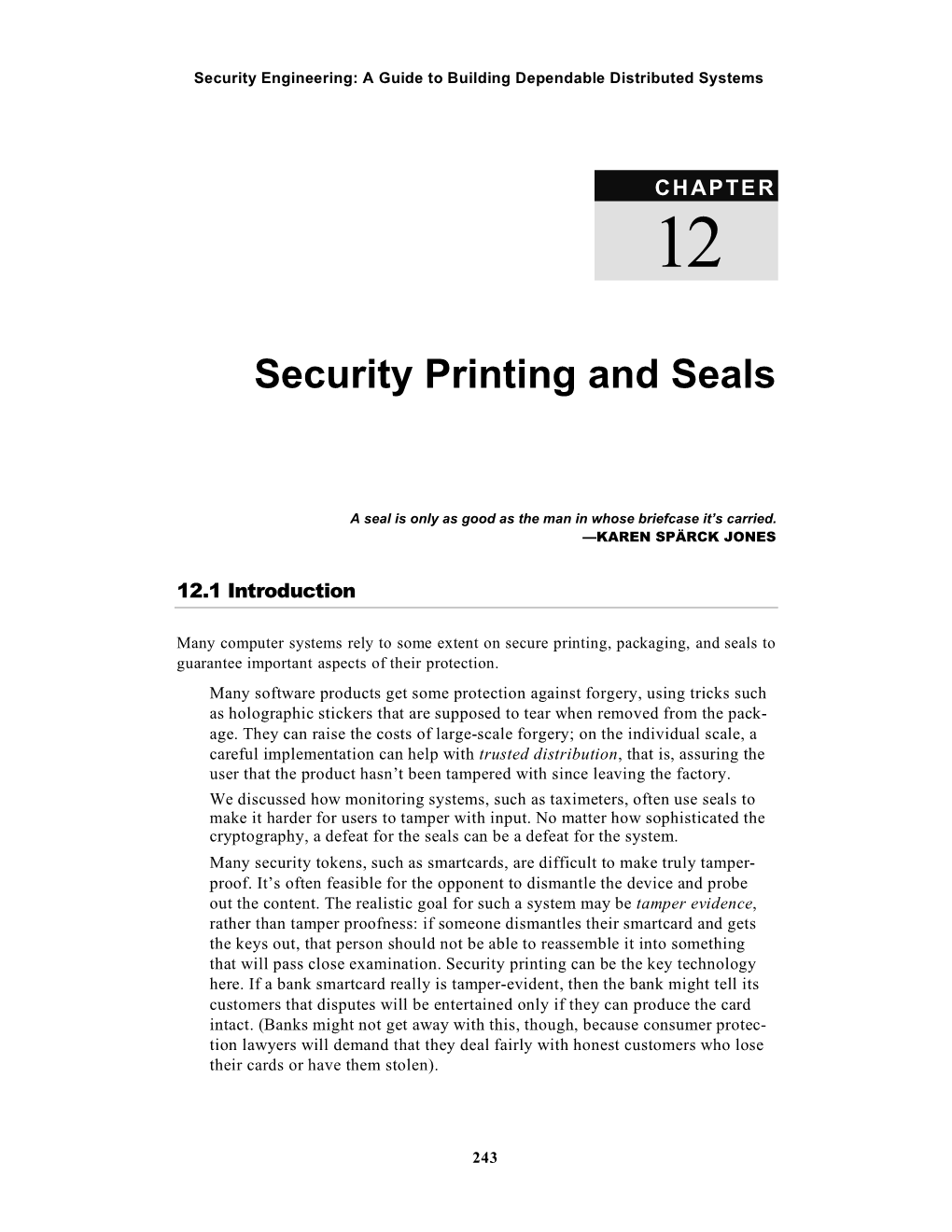 Security Printing and Seals